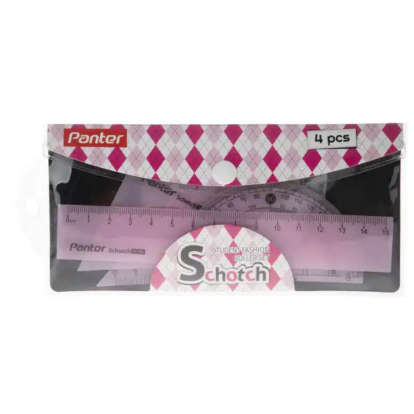 پنتر ست خط کش رنگی 4تکه rs1911