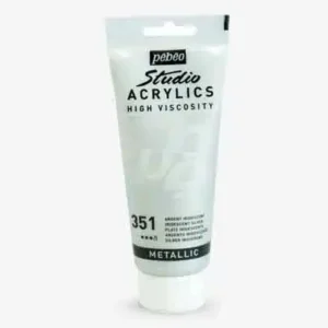 pebeo رنگ اکرلیک 100میل نقره ای متالیک351