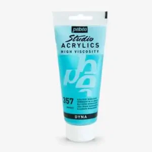 pebeo رنگ اکرلیک 100میل ابی فیروزه ای متالیک357