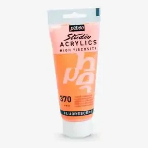 pebeoرنگ اکرلیک 100میل نارنجی فلورسنت370