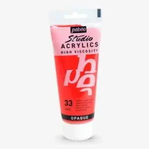 pebeo رنگ اکرلیک 100میل قرمز 33