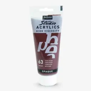 pebeo رنگ اکرلیک 100میل قهوه ای روجا 63