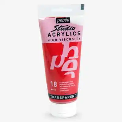 122992 pebeo رنگ اکرلیک 100میل قرمز کارمین 18 - Image 1